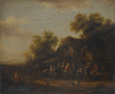 A Poultry Market Before a Village Inn by Barend Gael or Gaal
